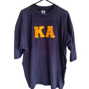 Vintage Tee Shirt Kappa Alpha Fraternity Adult Size XL 90s Embroidered